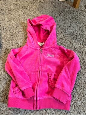 Juicy Couture Hit Pink Velour Hoodie